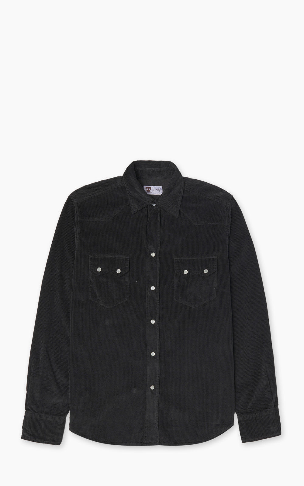 Tellason Cowboy Shirt Vell Millerighe Corduroy Black
