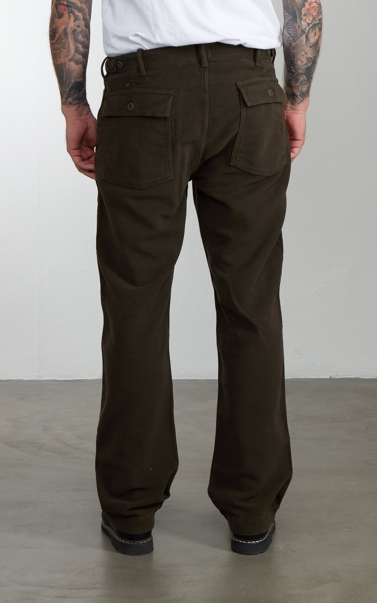 Tellason Fatigue Pant Straight Greensburg Moleskin Chocolate Brown