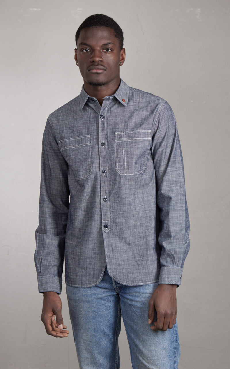 Tellason Fisher Shirt New Chrambray Blue