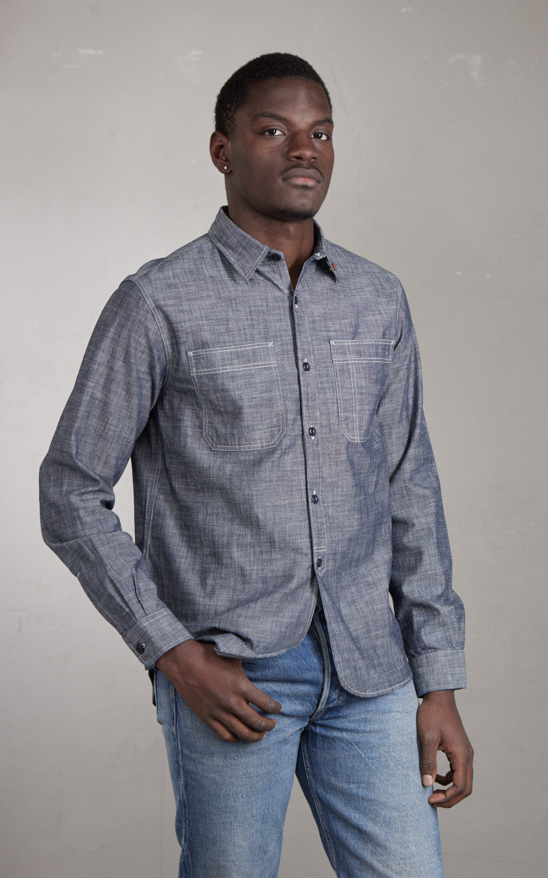 Tellason Fisher Shirt New Chrambray Blue