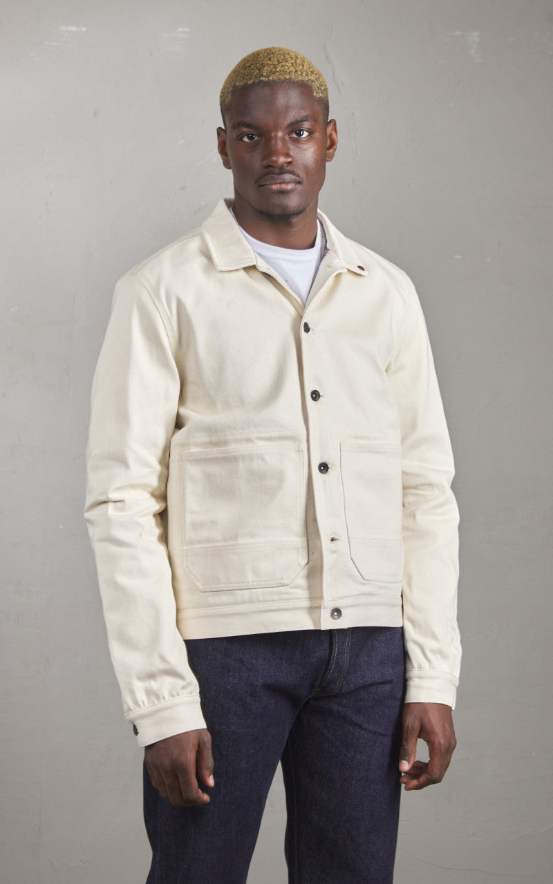 Tellason Montana Jacket Selvedge Cotton Lined Ecru
