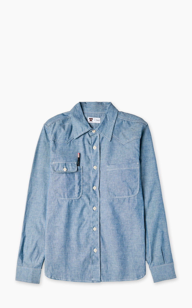 Tellason Topper Shirt Chambray Blue