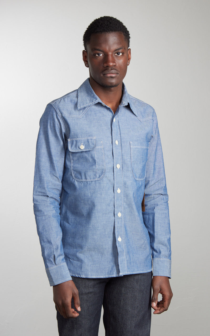 Tellason Topper Shirt Chambray Blue