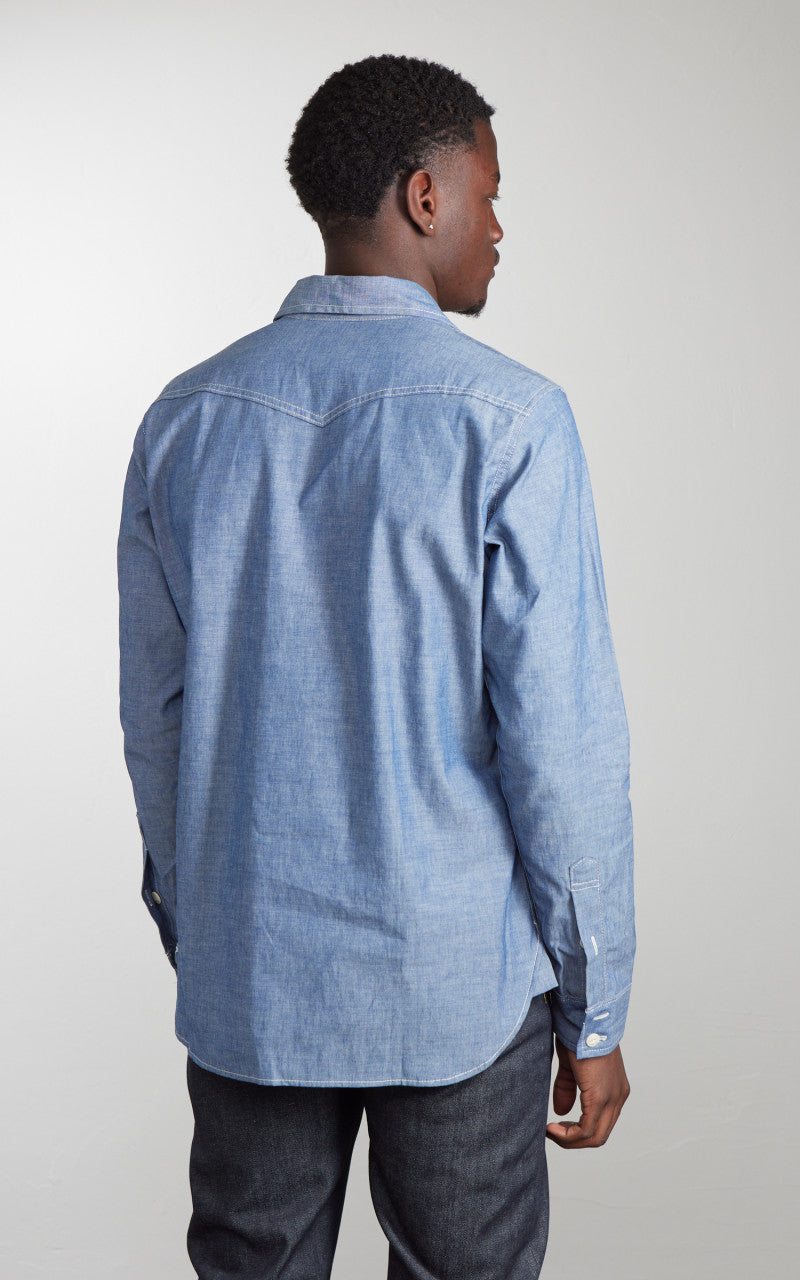 Tellason Topper Shirt Chambray Blue