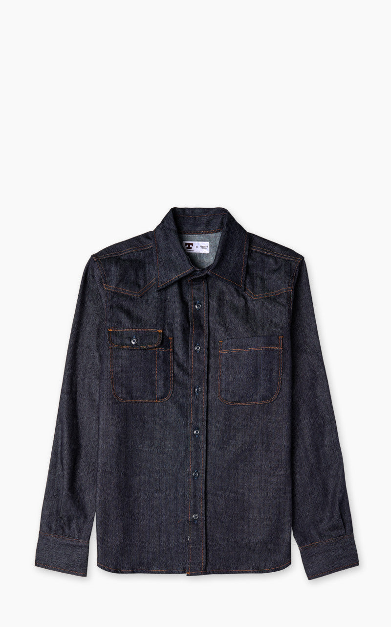 Tellason Topper Denim Shirt Unwashed Indigo 7.5oz