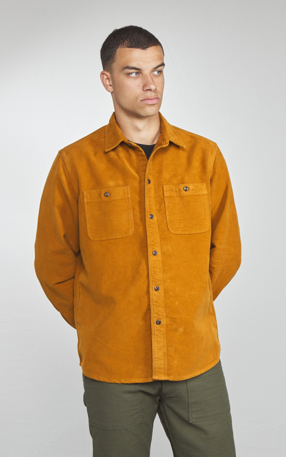 Tellason Utility Shirt Scledum Moleskin Ocher