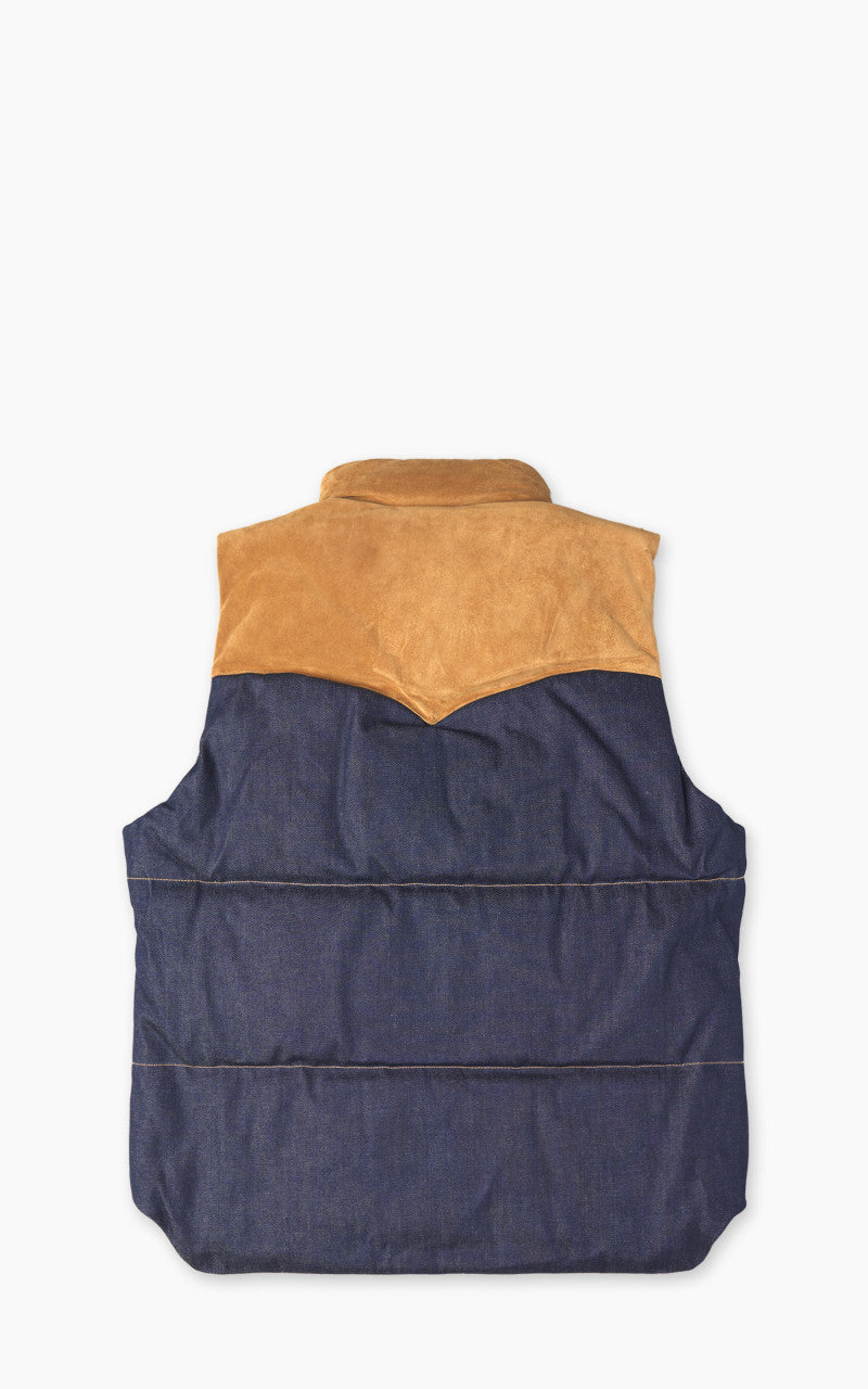Tellason x Shangri-La Heritage Bivacco Down & Denim Vest Indigo/Gold