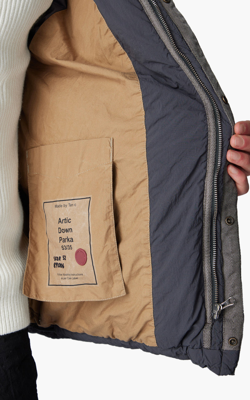 Ten C Artic Down Parka Dark Grey