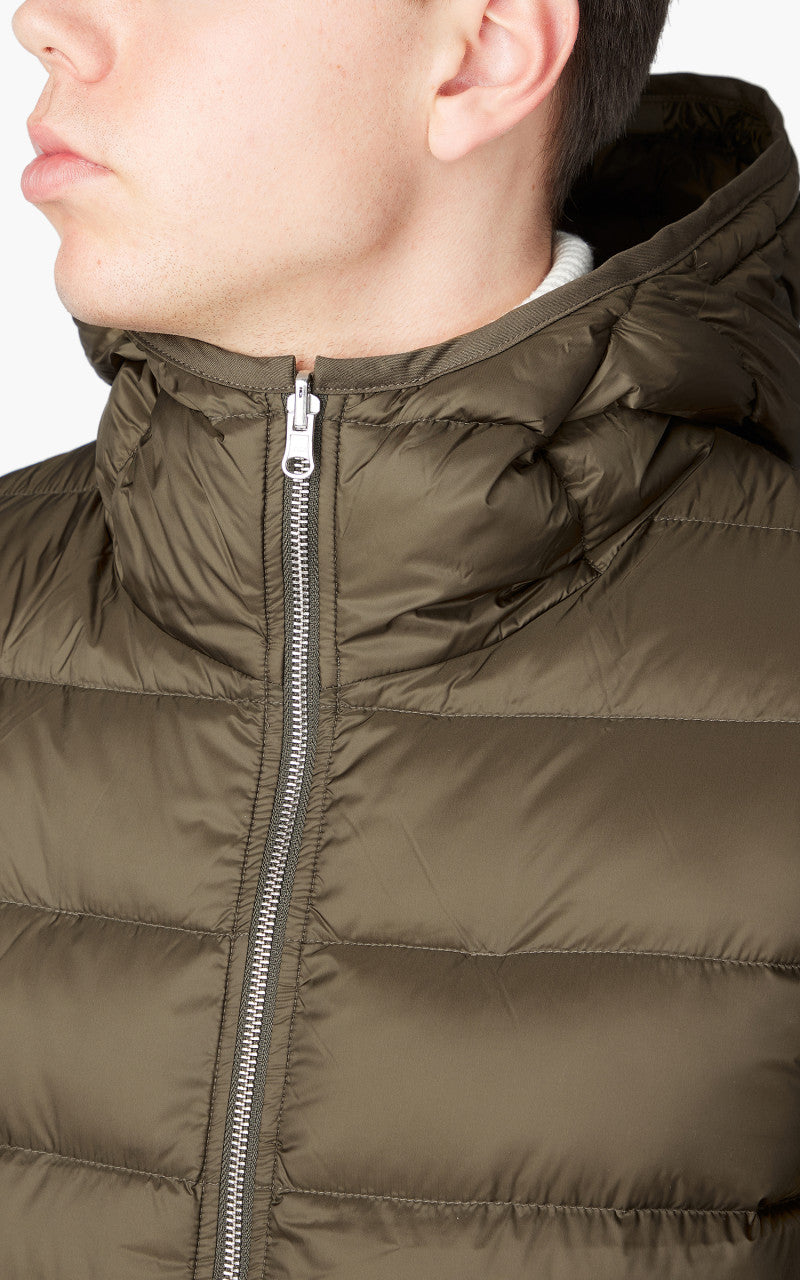 Ten C Hooded Down Liner With Pockets Olive