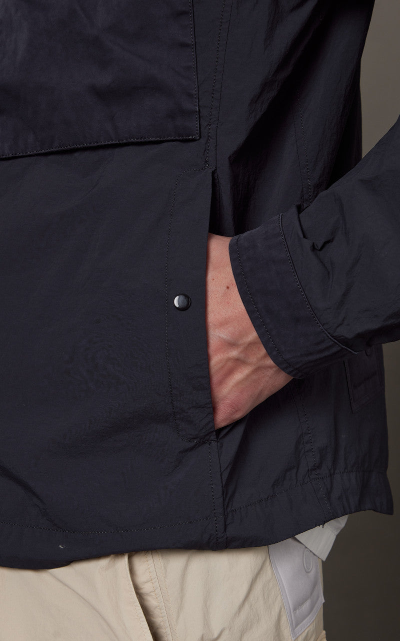 Ten C Hooded Zipped Mid Layer Navy Blue