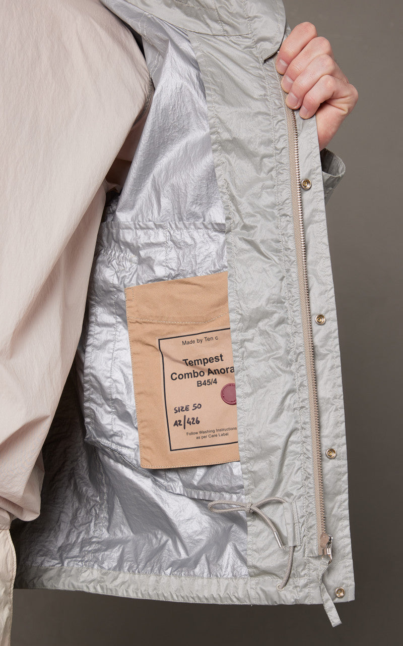 Ten C Tempest Combo Anorak Gauze White
