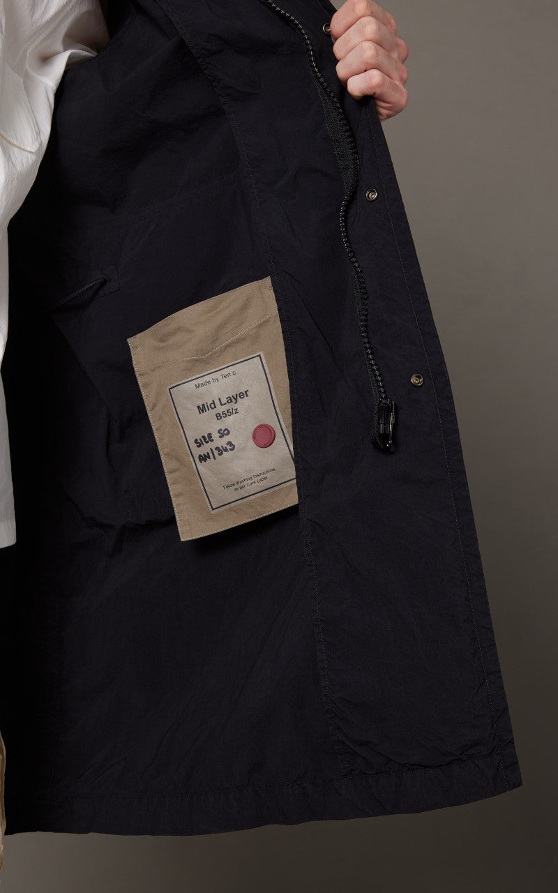 Ten C Mid Layer Coat Black