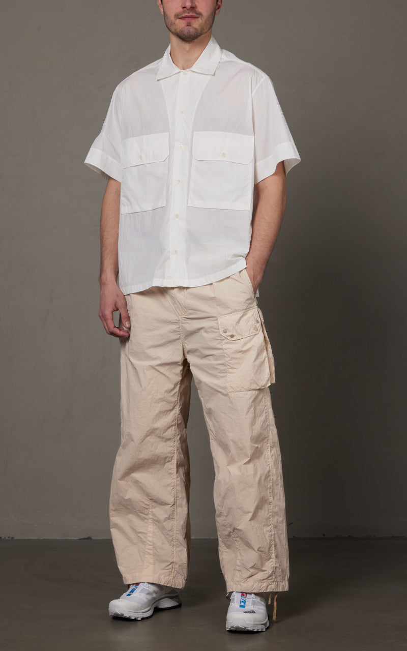Ten C Cargo Pants Tasconato Gauze White