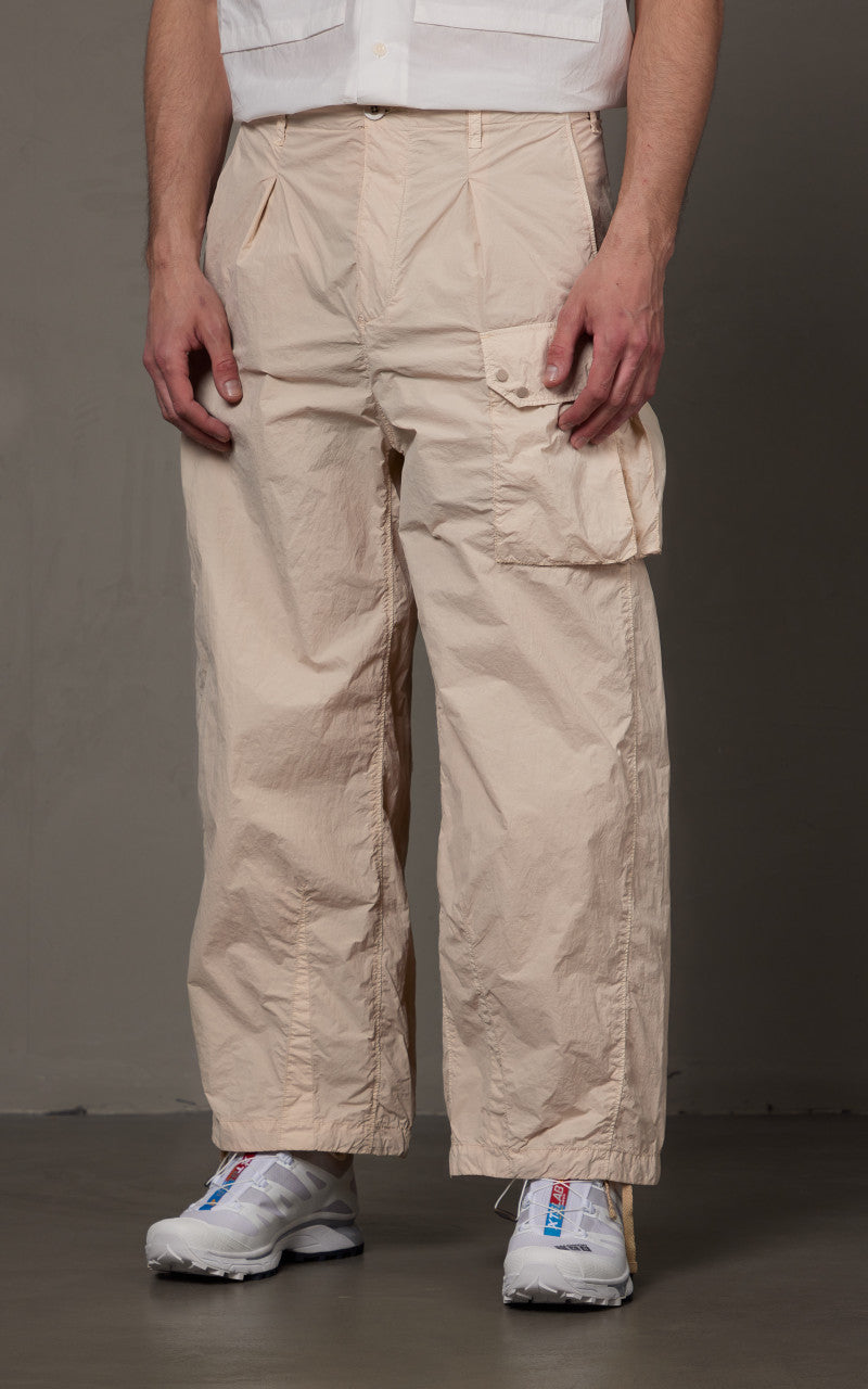 Ten C Cargo Pants Tasconato Gauze White