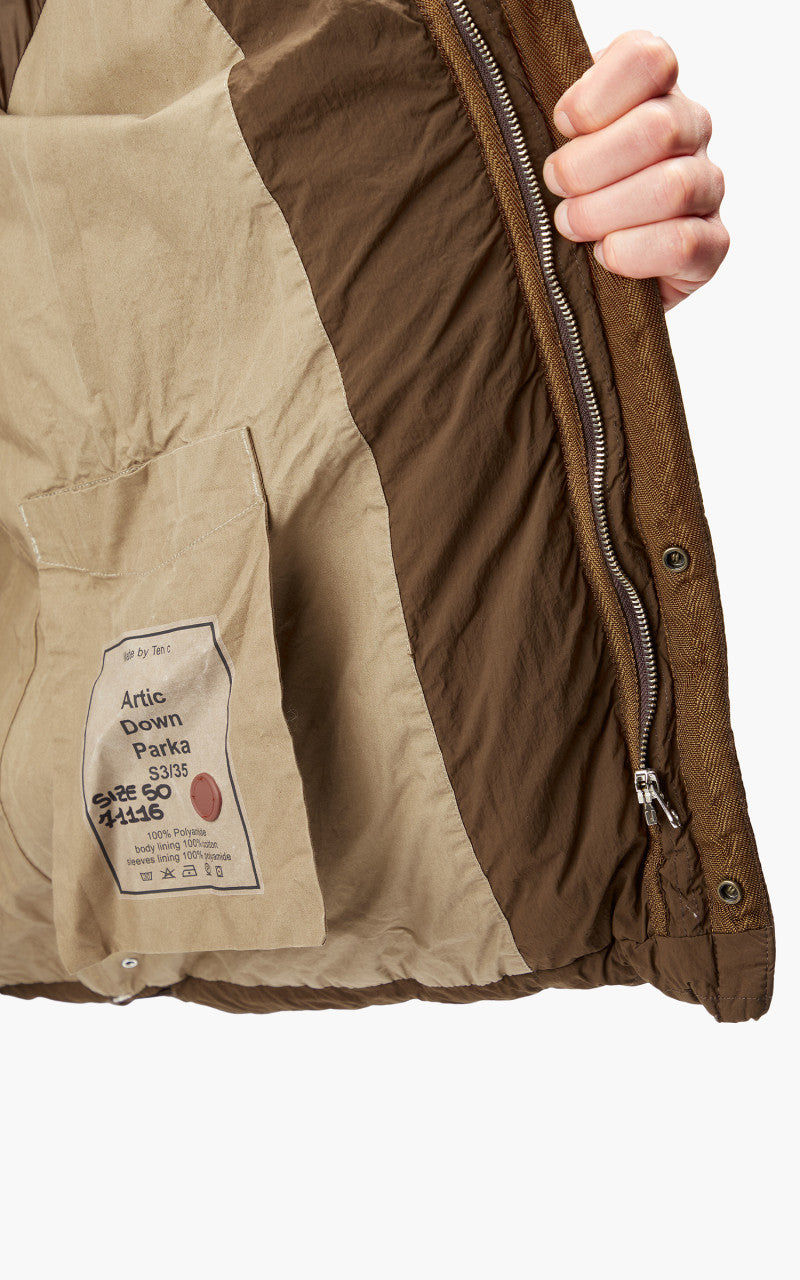 Ten C Artic Down Parka Brown
