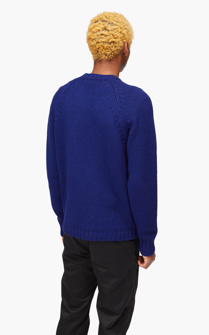 Ten C Merino Wool Sweatshirt Indigo Blue