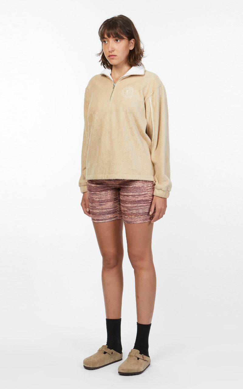 TheOpen Product Terry Half Zip Sweatshirt Beige