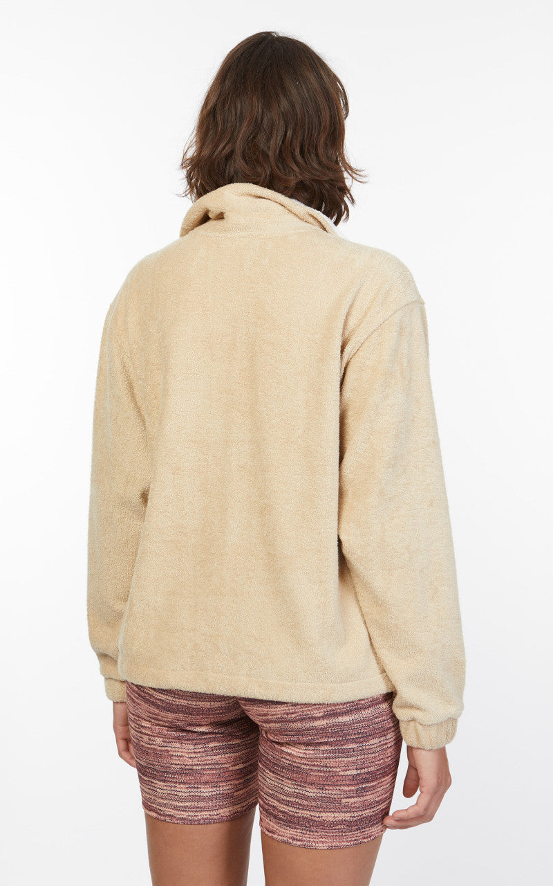 TheOpen Product Terry Half Zip Sweatshirt Beige