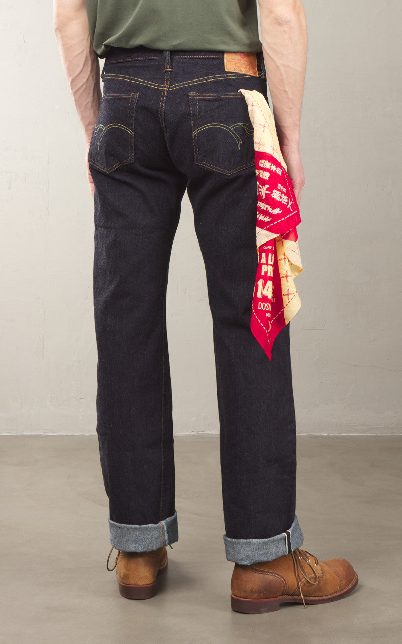 The Flat Head FN-3005 Straight Jeans Selvedge One Wash Indigo