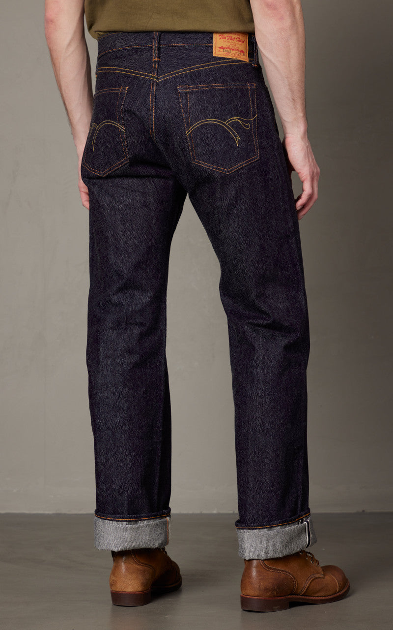 The Flat Head FN-3005N1XXX Straight Jeans Selvedge Unwashed Indigo