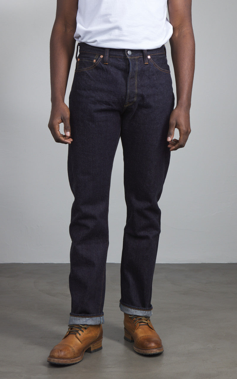 The Flat Head FN-8004 Wide Tapered Jeans Selvedge Indigo 18oz