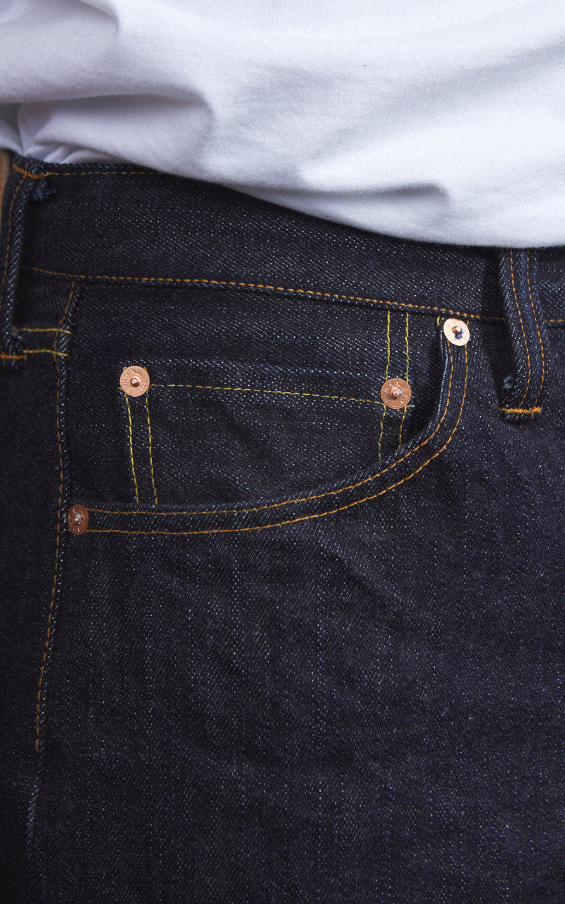 The Flat Head FN-8004 Wide Tapered Jeans Selvedge Indigo 18oz