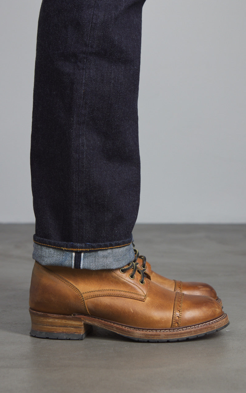 The Flat Head FN-8004 Wide Tapered Jeans Selvedge Indigo 18oz