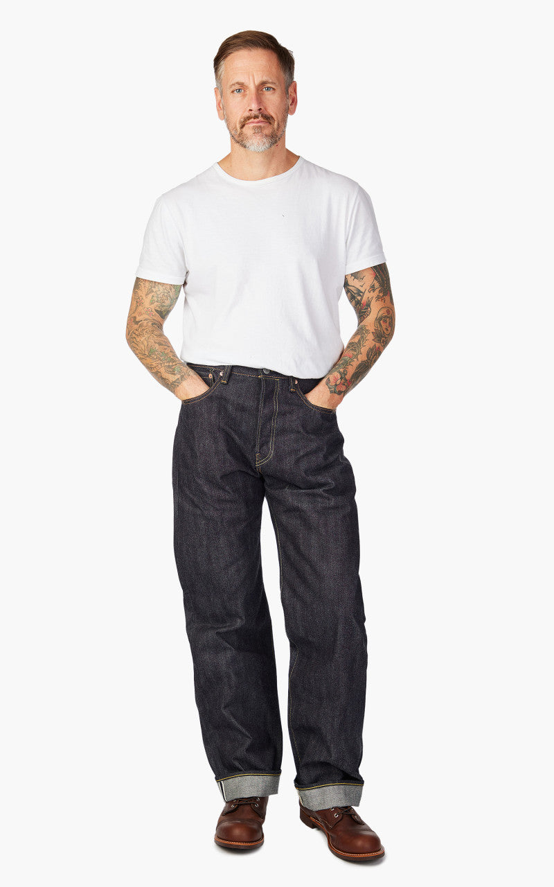 THE FLAT HEAD つなぎ XXL The Flat Head 20oz Ultra-Heavyweight Loopwheeled Tee Black