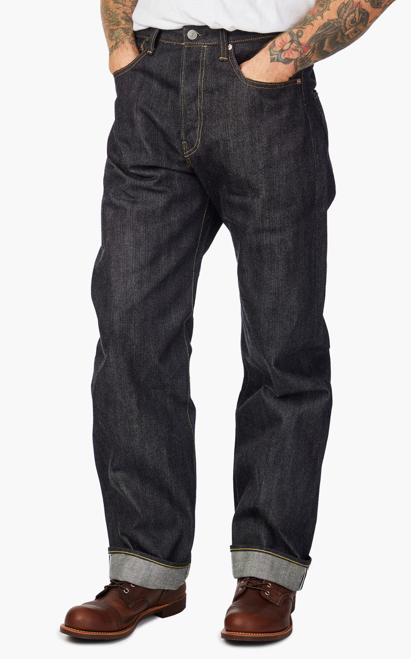 THE FLAT HEAD つなぎ XXL The Flat Head FN-D111XXX Wide Straight Jeans Selvedge Indigo