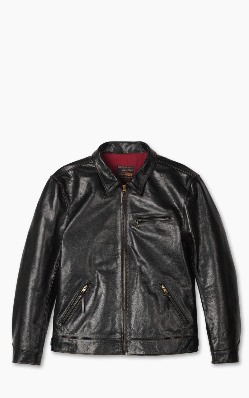 The Flat Head FN-LJ-HS001 Horsehide Single Rider Jacket Black