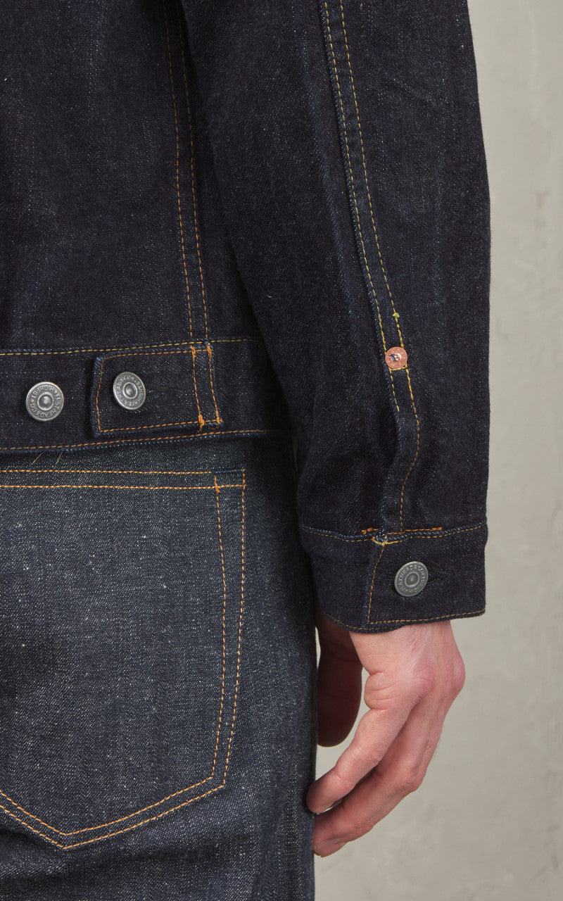 The Flat Head FN-OJ-D002 Denim Jacket 50s One Wash Indigo