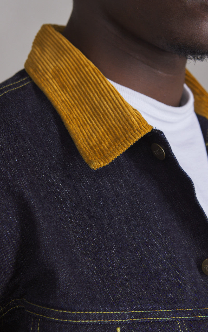 The Flat Head FN-OJ-D102 Denim Jacket Blanket Lined Indigo