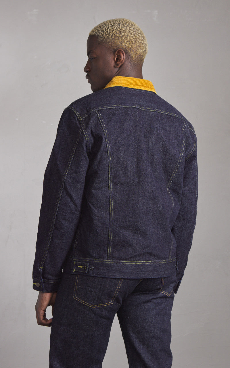 The Flat Head FN-OJ-D102 Denim Jacket Blanket Lined Indigo