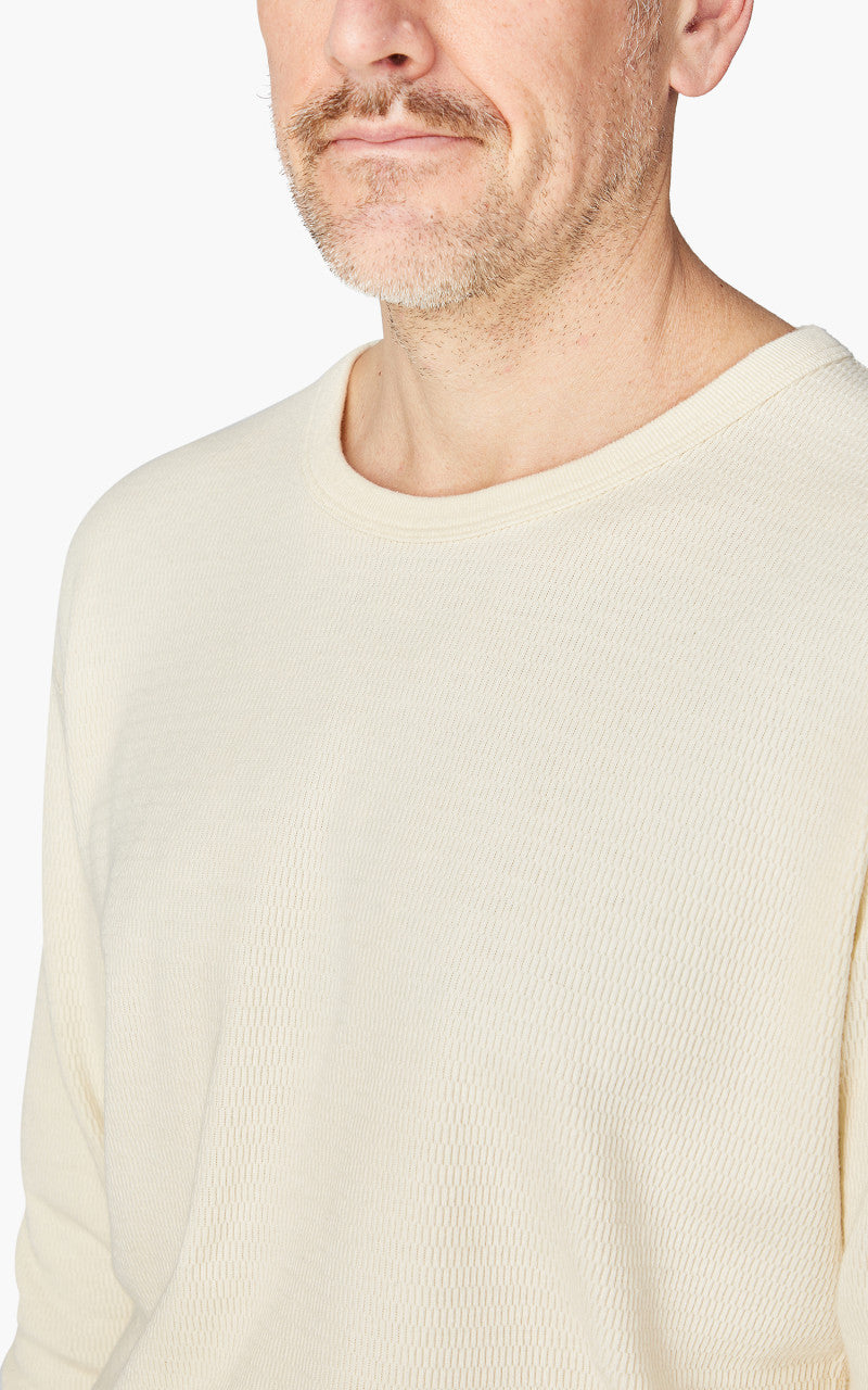 The Flat Head FN-THL-001 L/S T-Shirt Thermal Basic Ivory