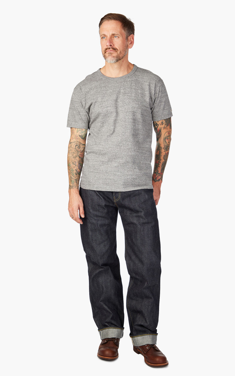 The Flat Head FN-TKC-001 Loopwheeled T-Shirt Grey