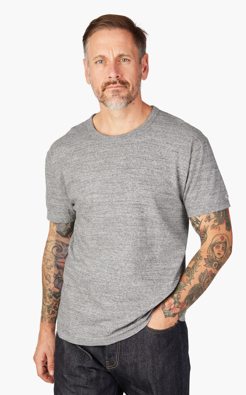 The Flat Head FN-TKC-001 Loopwheeled T-Shirt Grey