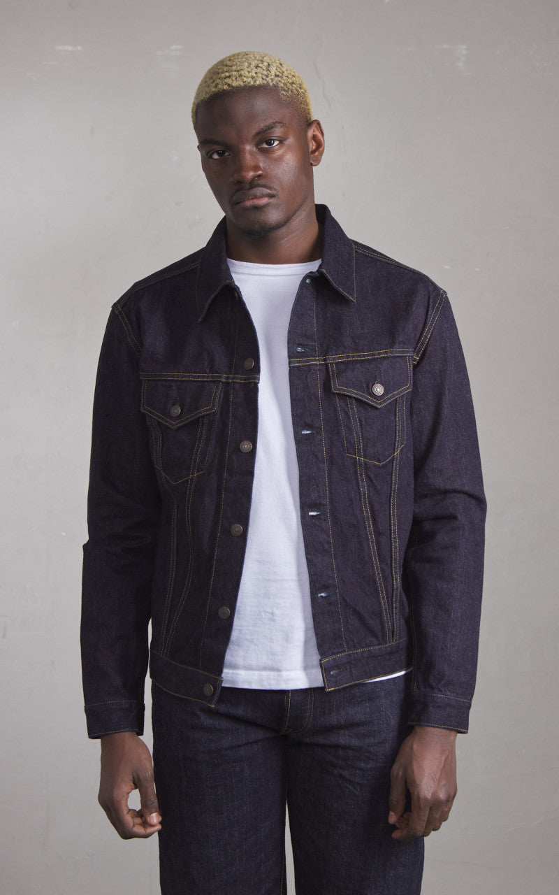 The Flat Head FN-OJ-D003 Denim Jacket 60s One Wash Indigo