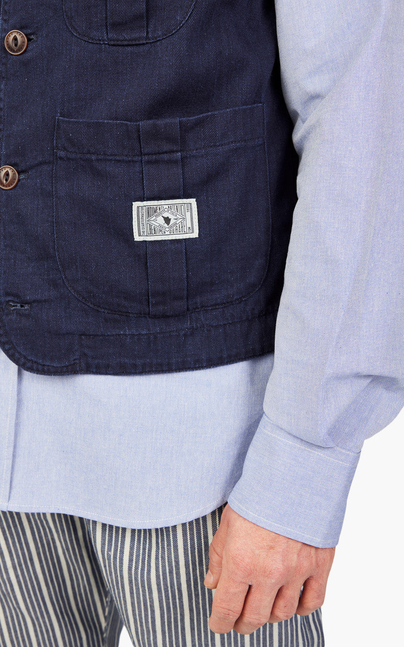 The Quartermaster Fisherman Vest Indigo