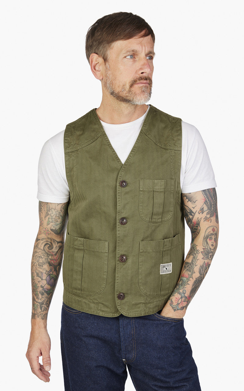 The Quartermaster Fisherman Vest Olive