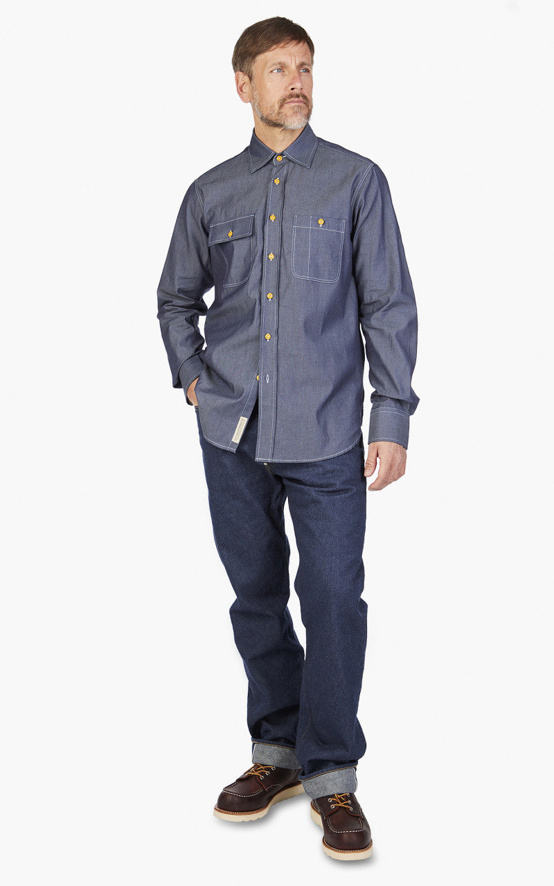 The Quartermaster Work Shirt Denim Raw Indigo