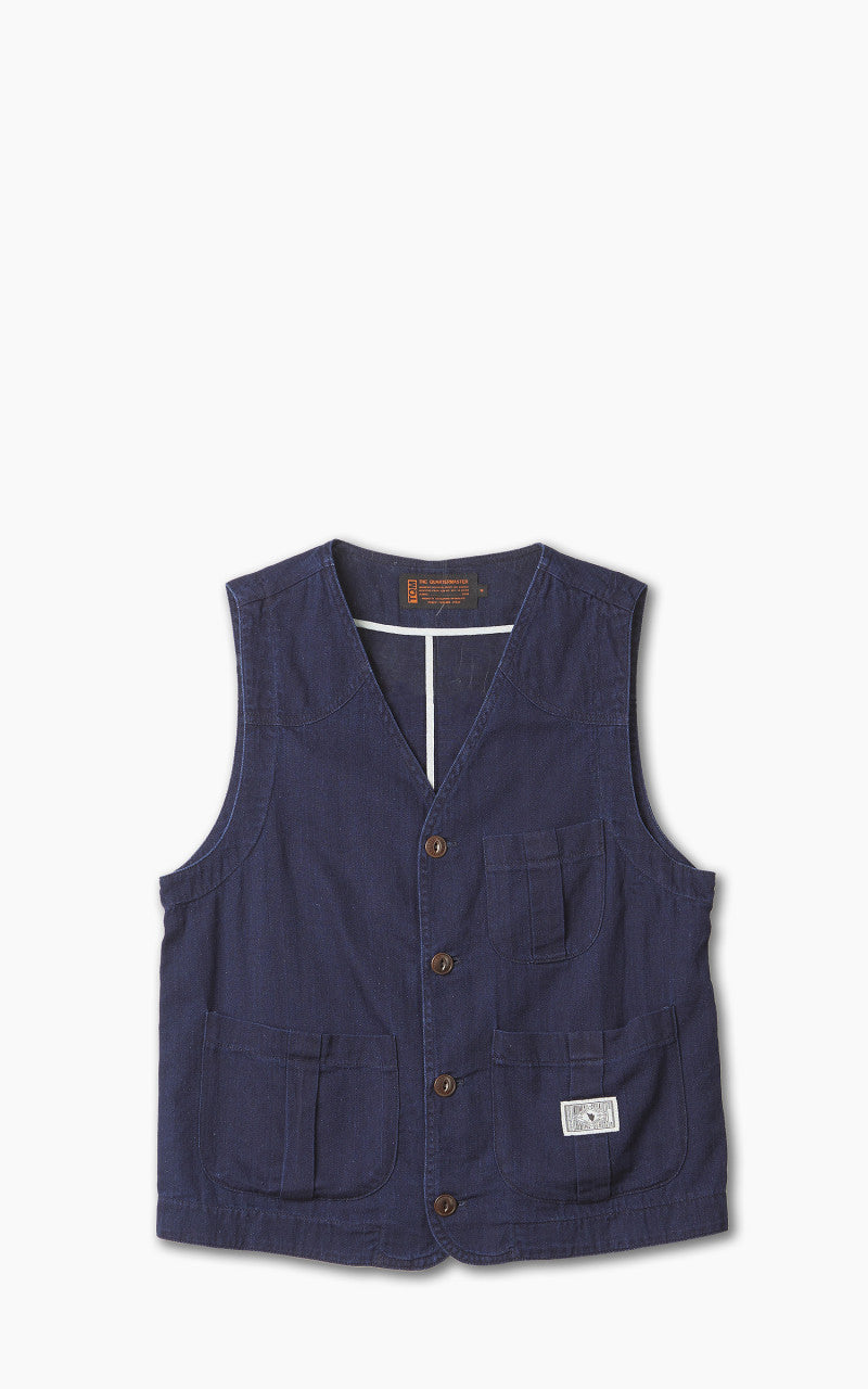 The Quartermaster Fisherman Vest Indigo