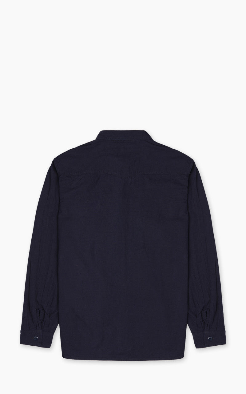 The Flat Head FN-SCK-009L Dobby Work Shirt Selvedge Indigo