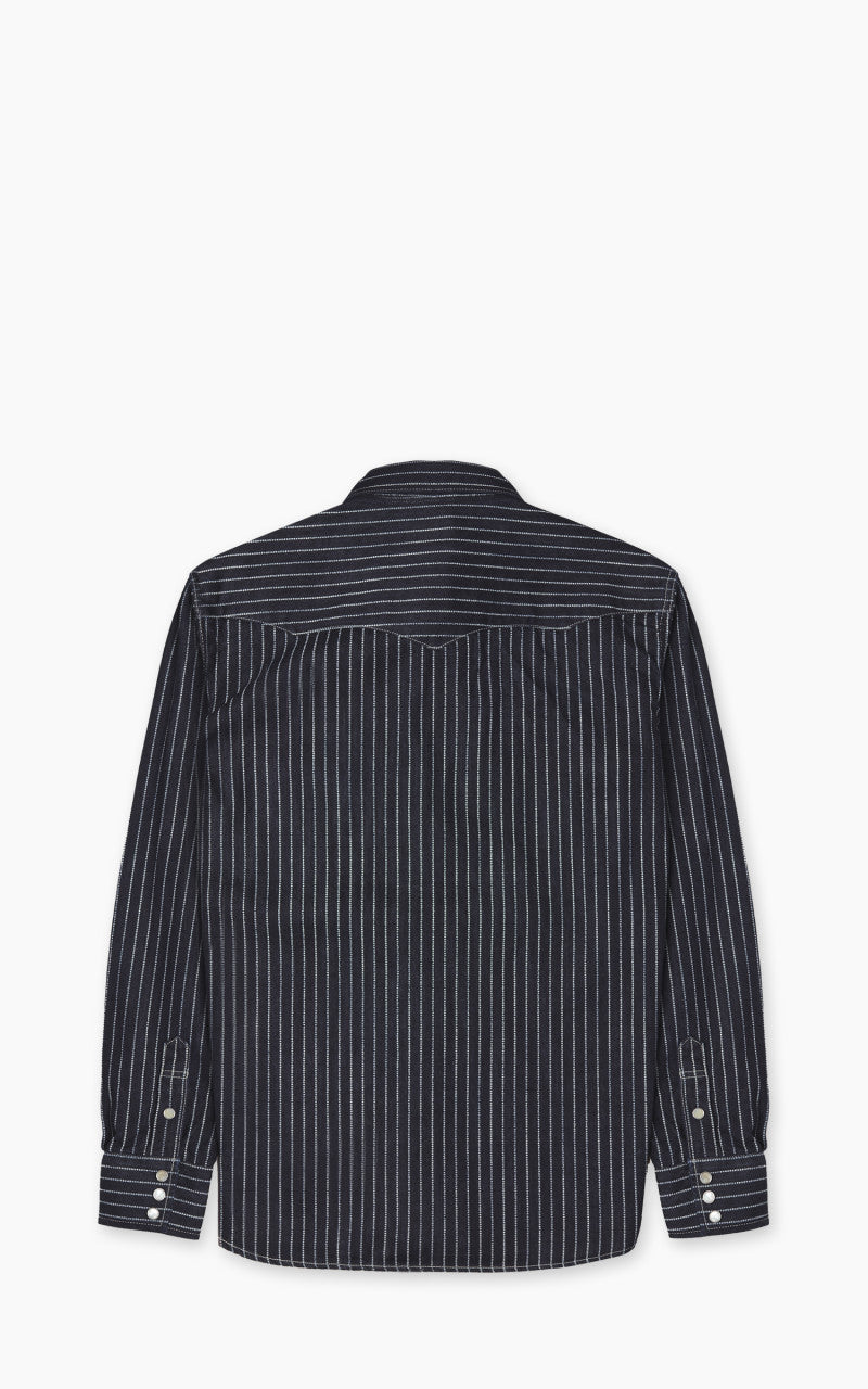 The Flat Head FN-SDW-701L Denim Wabash Western Shirt Selvedge Indigo