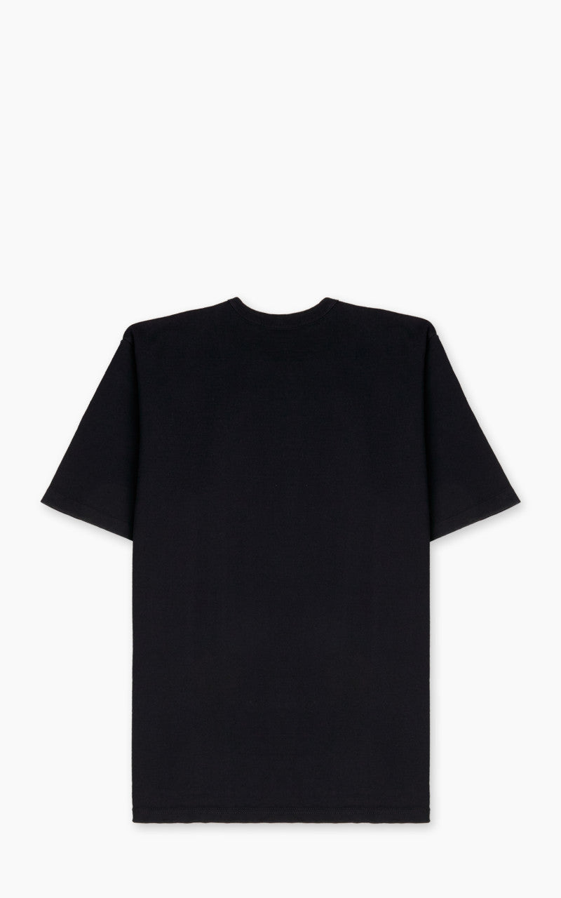 The Flat Head FN-HTK-001 Loopwheel 20oz Heavyweight T-Shirt Black