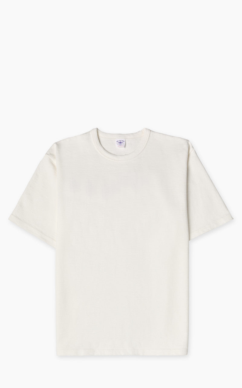 The Flat Head FN-HTK-001 Loopwheel 20oz Heavyweight T-Shirt White