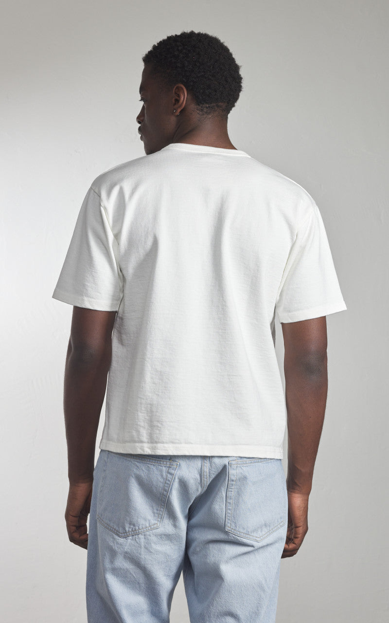 The Flat Head FN-HTK-001 Loopwheel 20oz Heavyweight T-Shirt White
