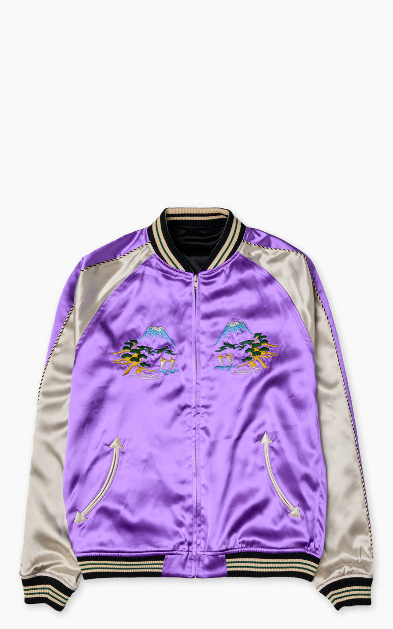 The Flat Head FN-OJ-SV004 Souvenir Jacket Tiger & Japan Map Reversible