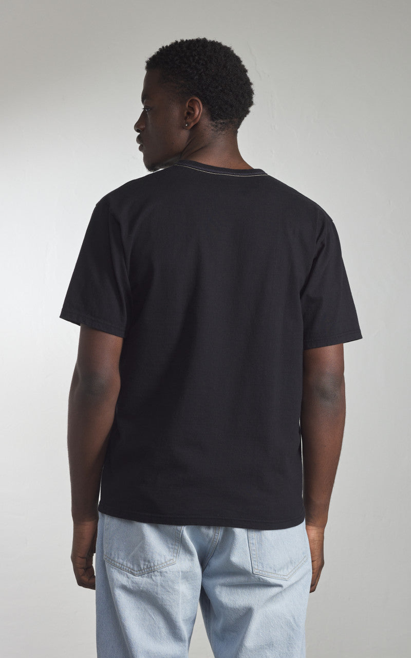 The Flat Head FN-THC-101 Plain T-Shirt Black