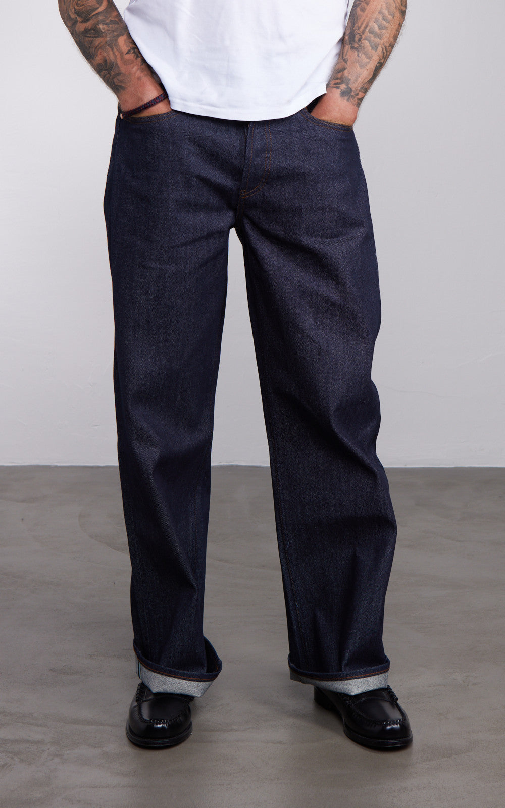 The Unbranded Brand UB701 Wide Fit Selvedge Indigo 14.5oz