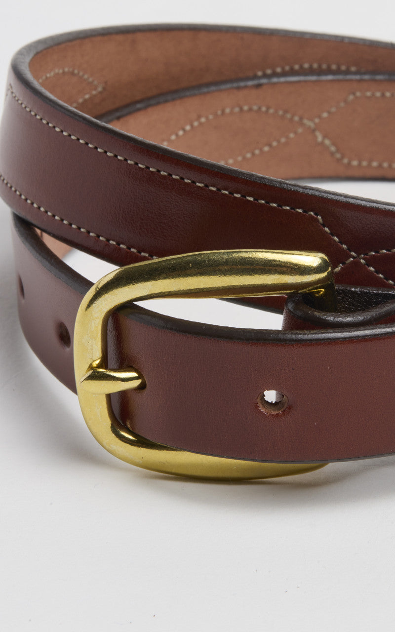 Tory Leather Bridle Leather Repeated Stitch Belt Oakboard